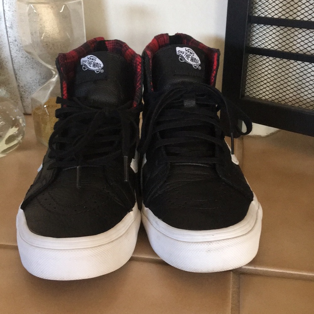 Leather zip back vans